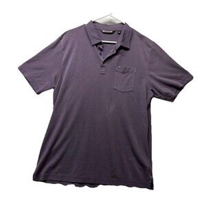Travis Mathew Polo Shirt Men's Large Purple Golf Performance Lightweight Logo